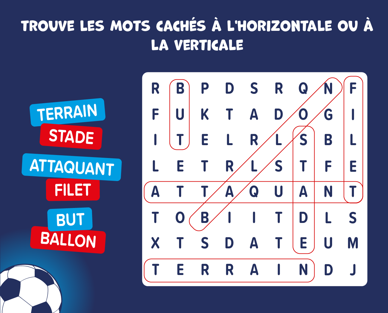 Solution du jeu « MOTS MÊLÉS  »