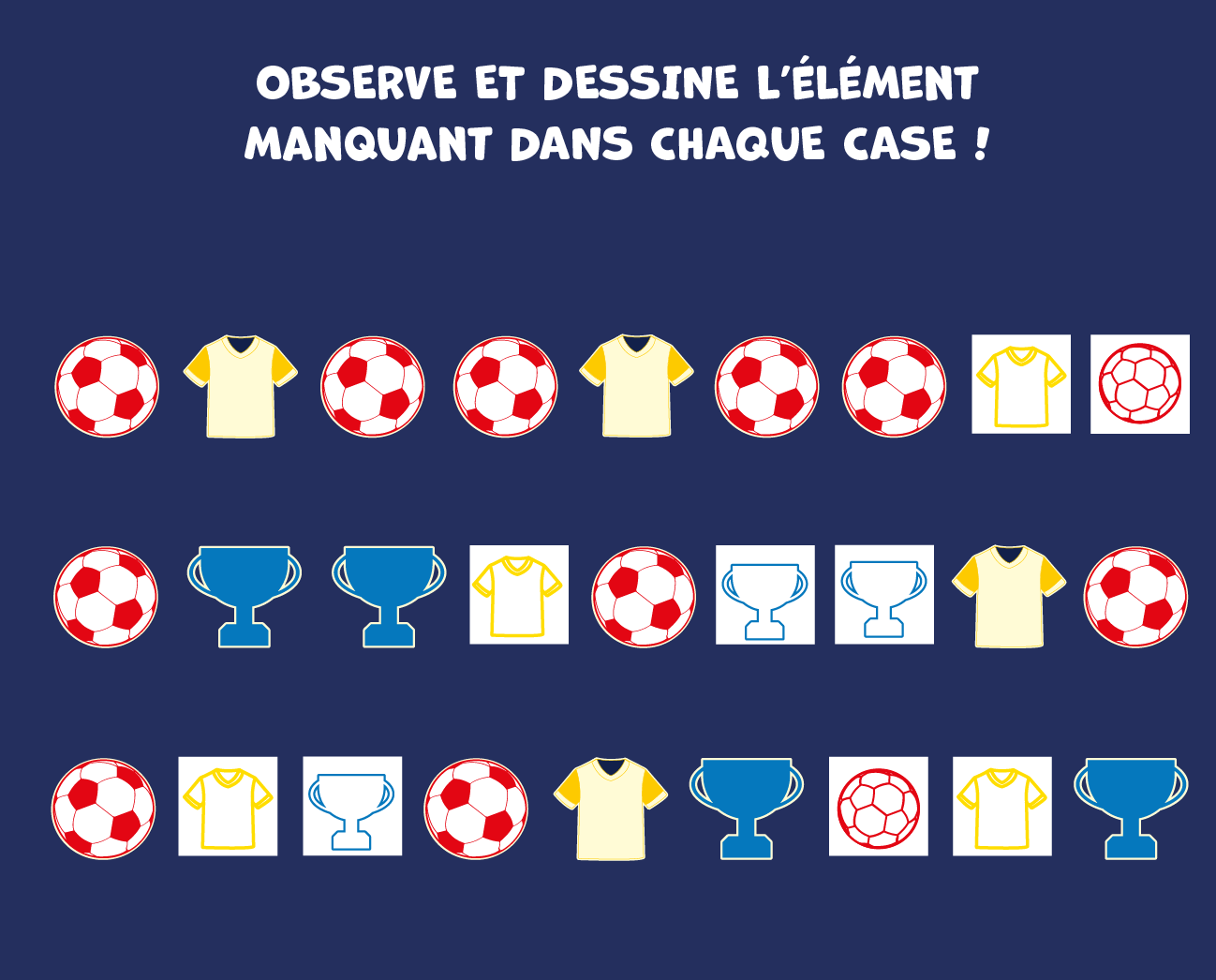 Solution du jeu « SUITE LOGIQUE »